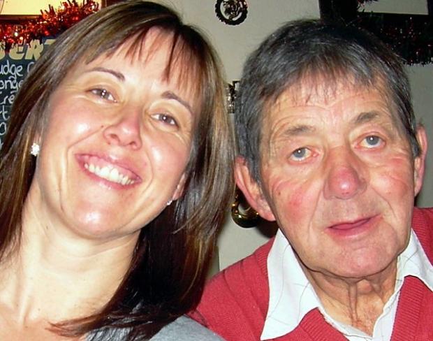 Colette Scully with dad Stuart Dennison, who died in January