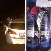 Police found laughing gas in a car in Bradford